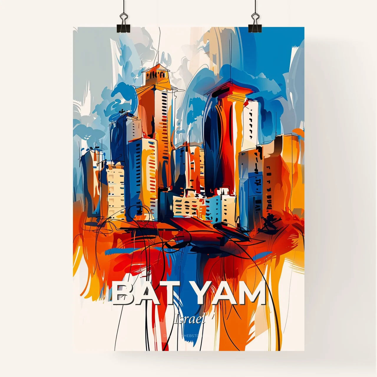 Vibrant Bat Yam, Israel Poster