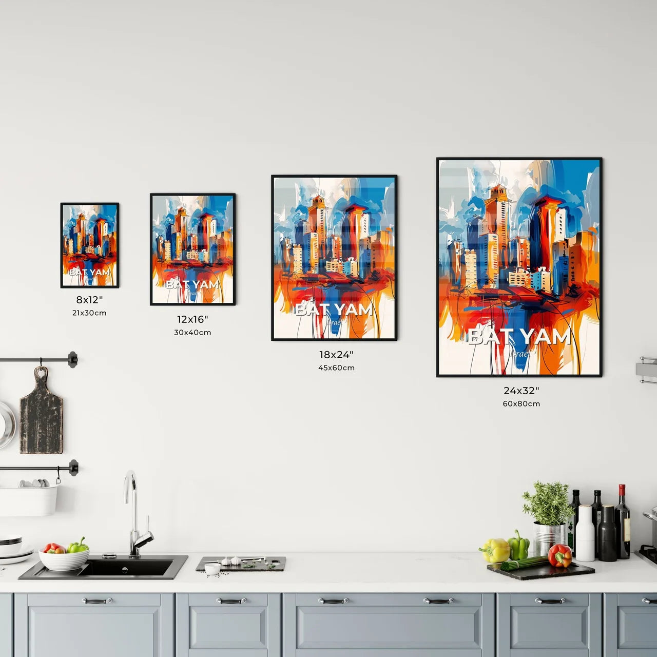 Vibrant Bat Yam, Israel Kitchen Art