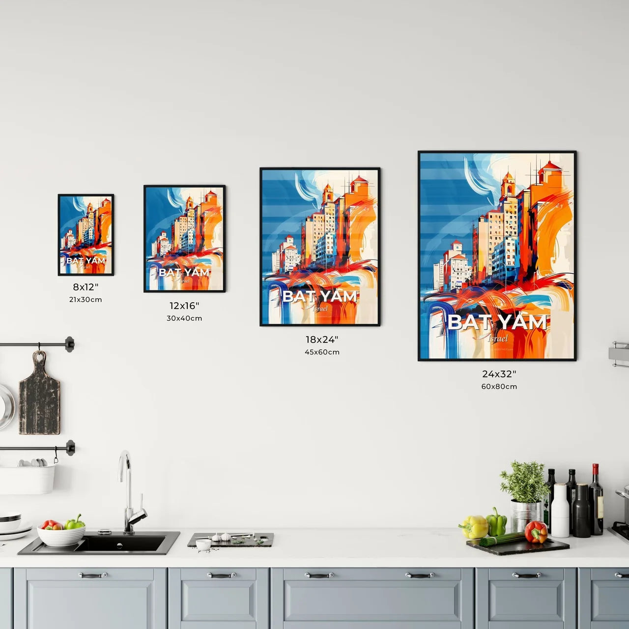 Vibrant Bat Yam, Israel Kitchen Art