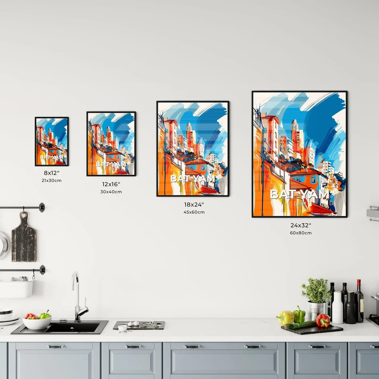 Vibrant Bat Yam, Israel Kitchen Art