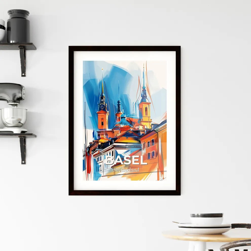 Vibrant Basel, Switzerland Framed Print