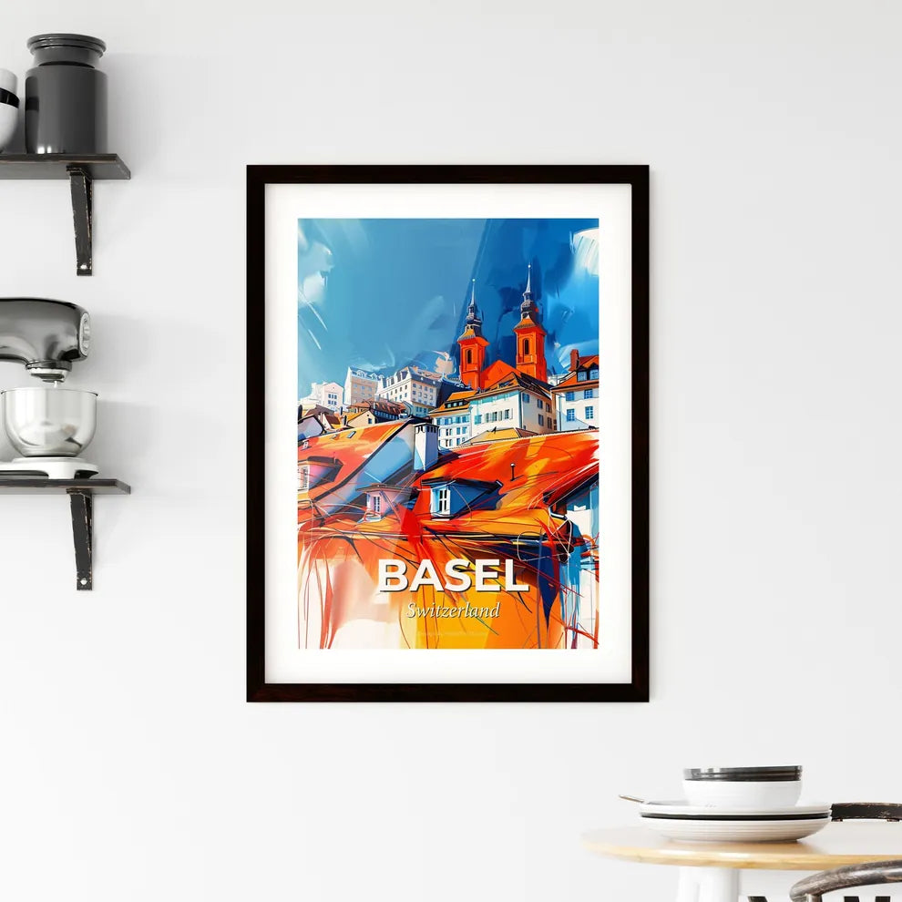 Vibrant Basel, Switzerland Framed Print