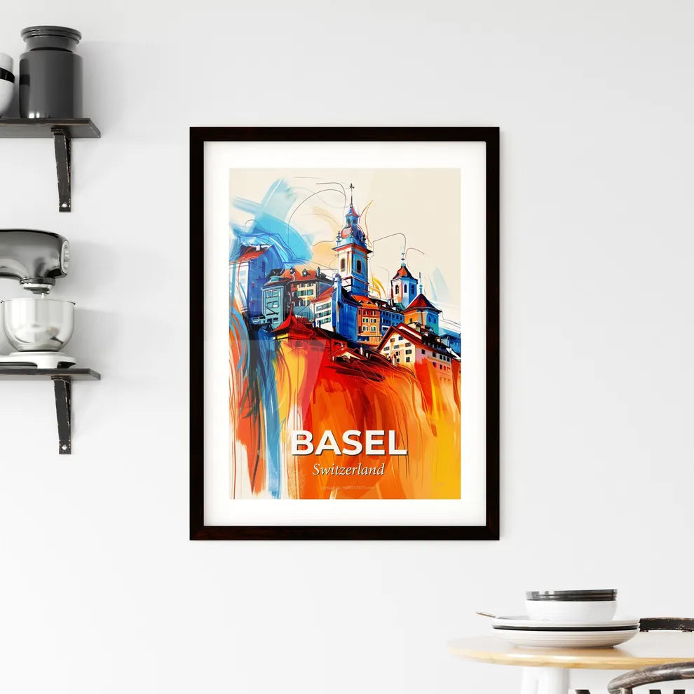 Vibrant Basel, Switzerland Framed Print
