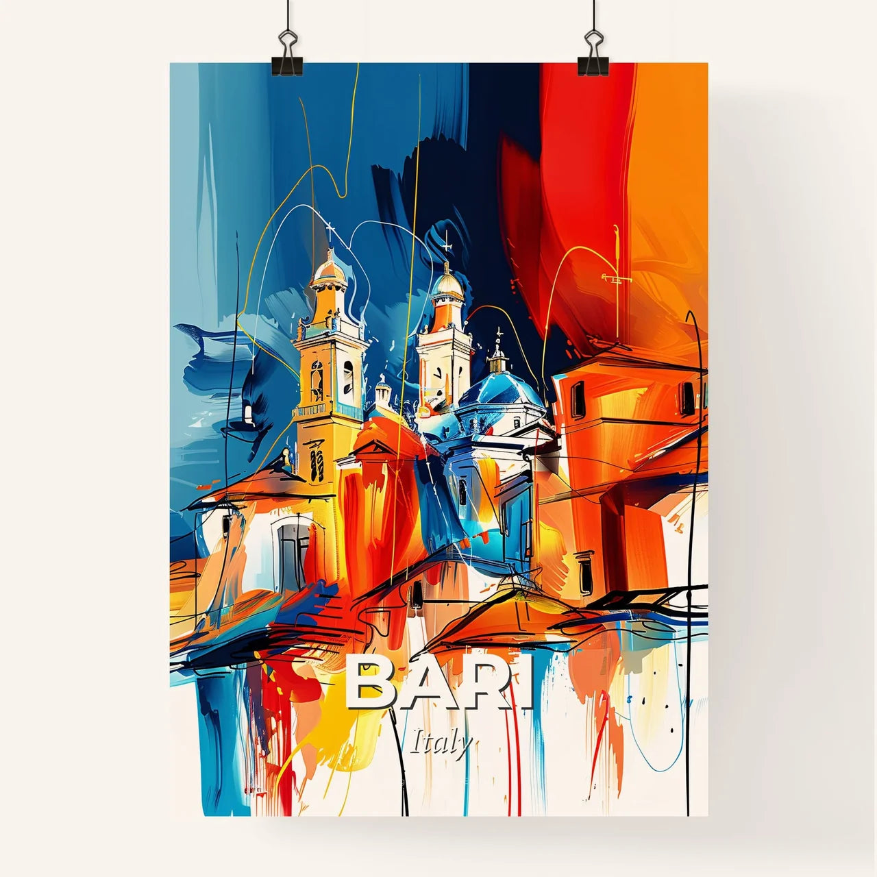 Vibrant Bari , Italy Poster