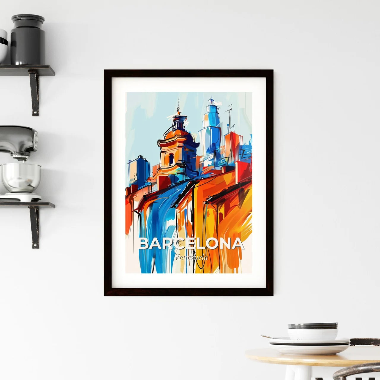 Vibrant Barcelona, Venezuela Framed Print