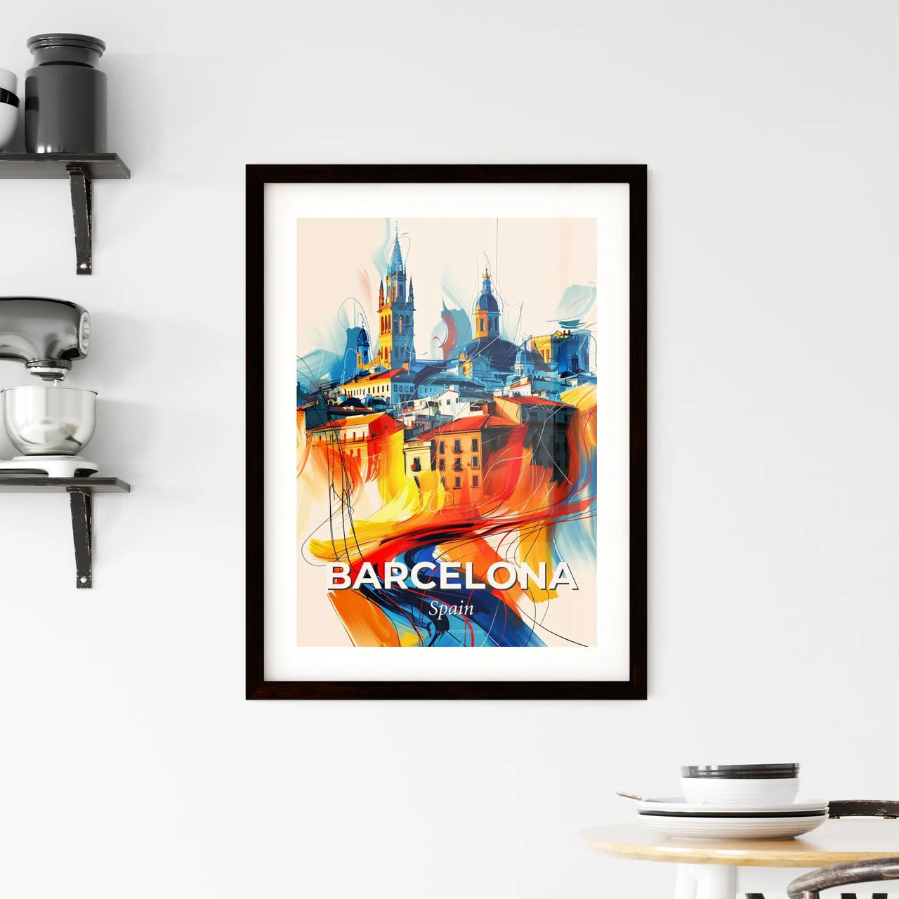 Vibrant Barcelona, Spain Framed Print
