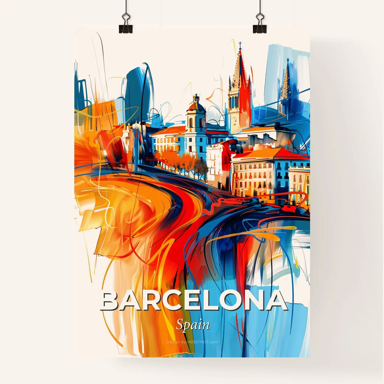 Vibrant Barcelona, Spain Poster