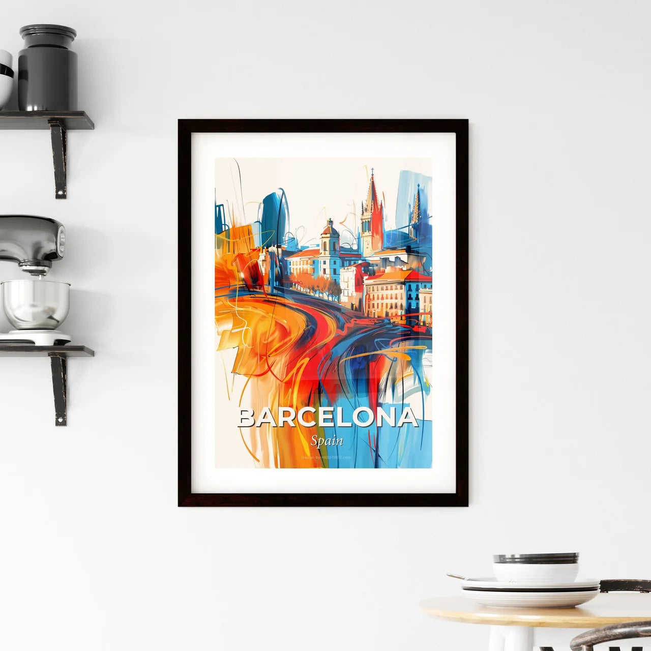 Vibrant Barcelona, Spain Framed Print