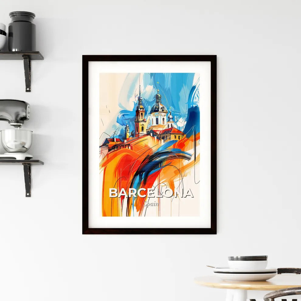 Vibrant Barcelona, Spain Framed Print