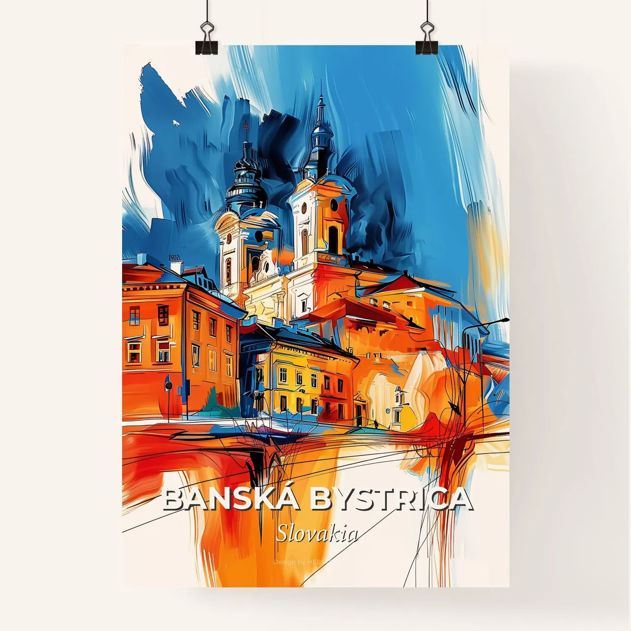 Vibrant Banská Bystrica, Slovakia Poster