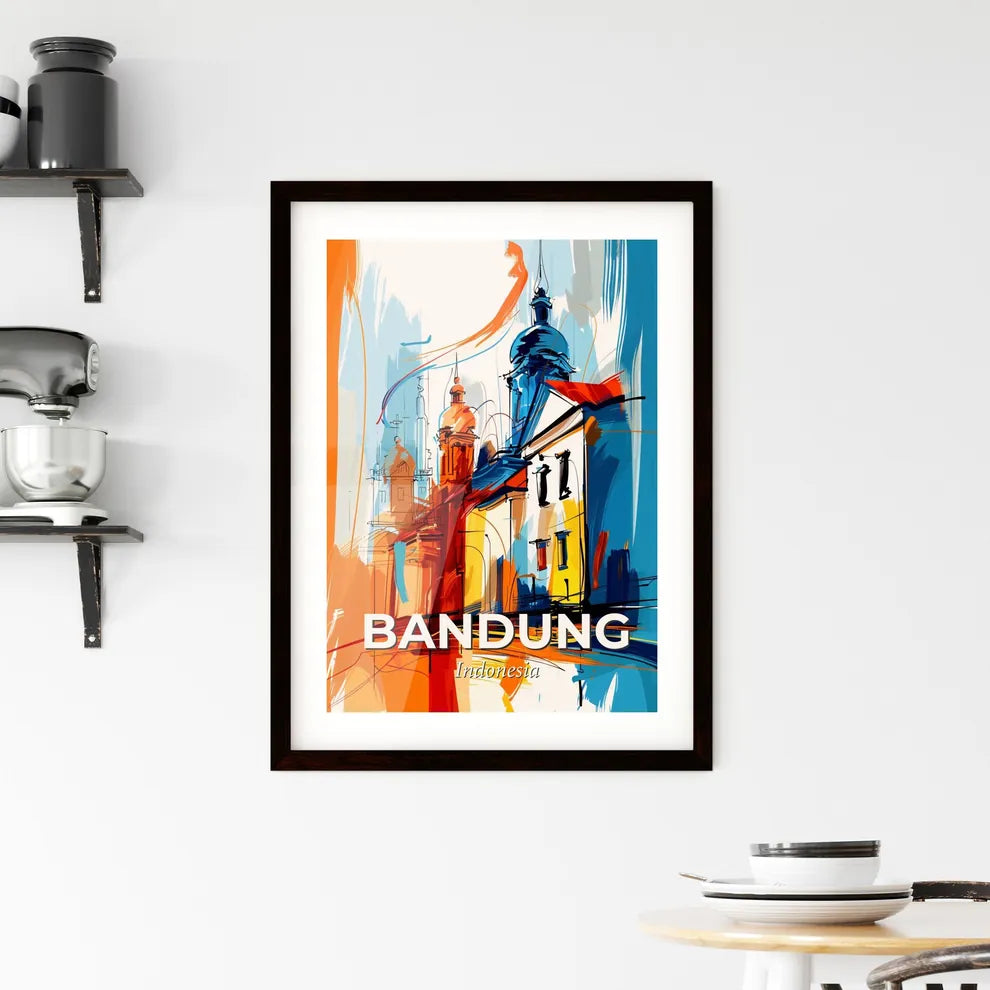 Vibrant Bandung, Indonesia Framed Print