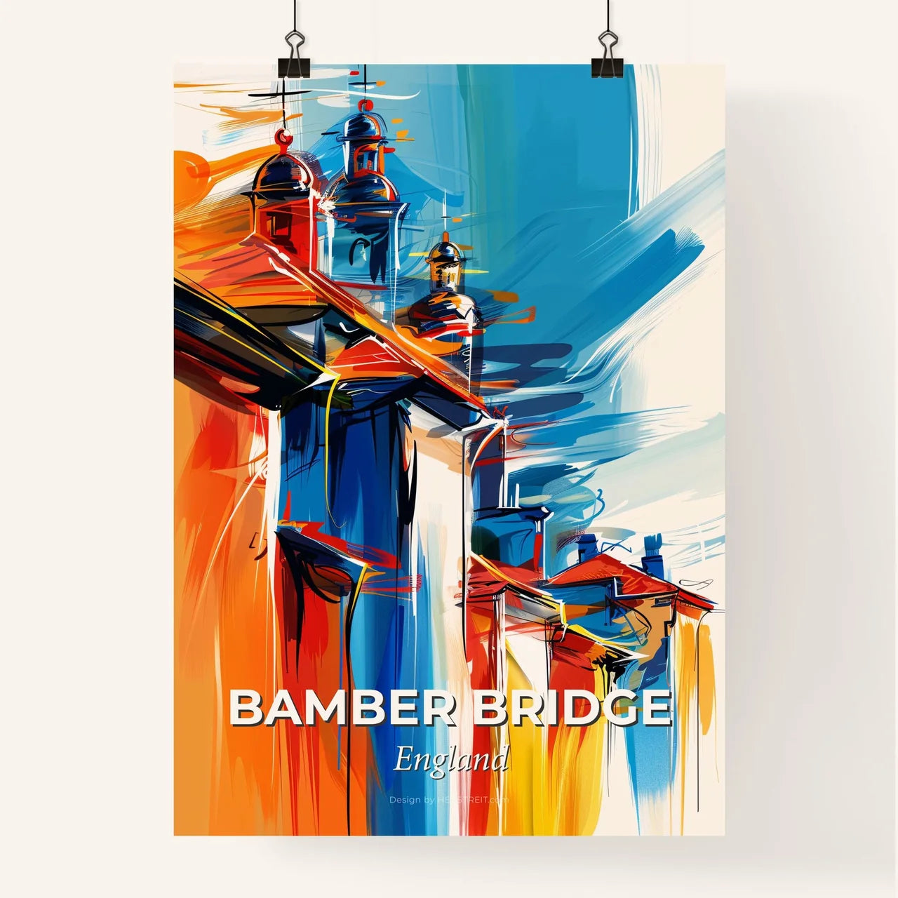 Vibrant Bamber Bridge, England Poster