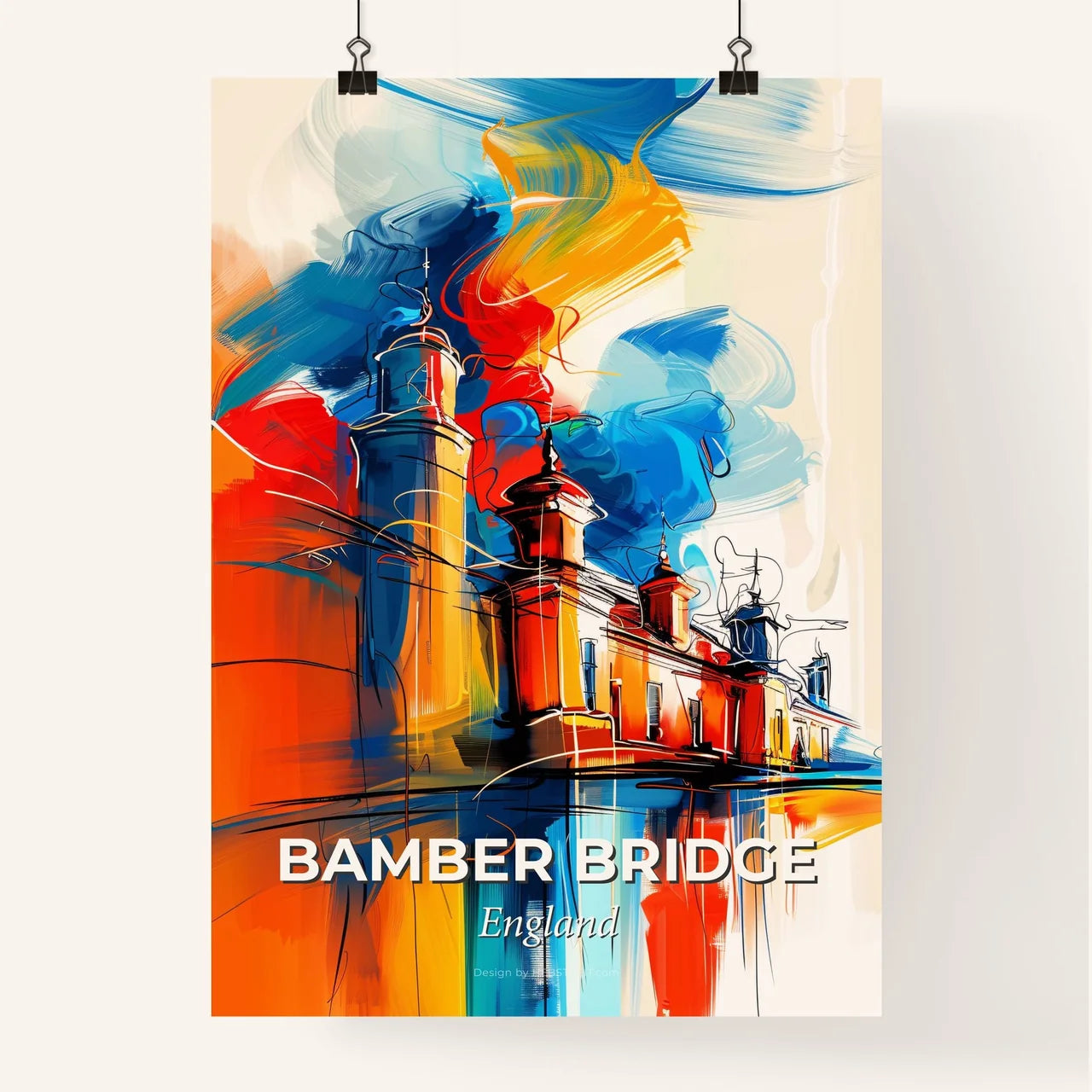 Vibrant Bamber Bridge, England Poster