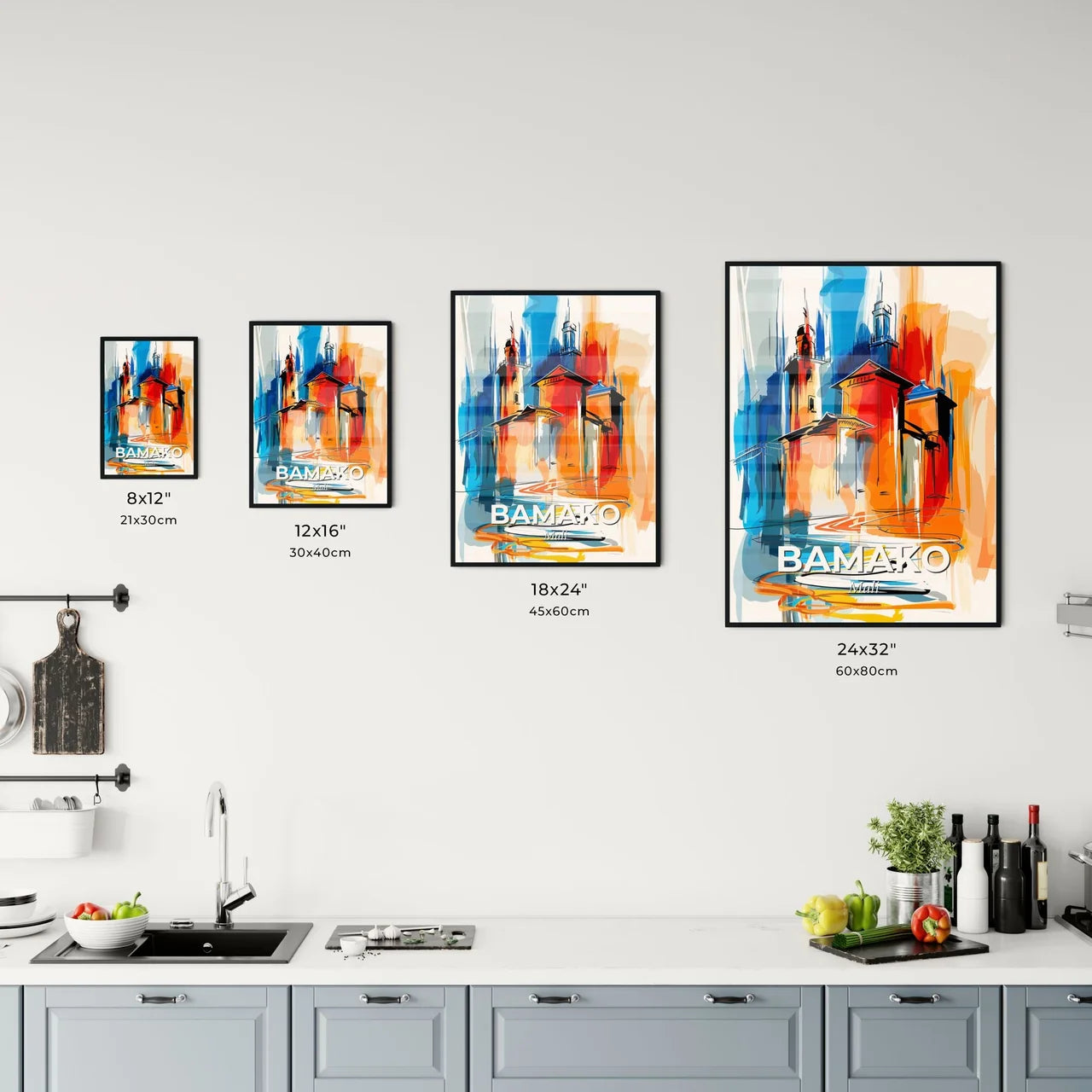 Vibrant Bamako, Mali Kitchen Art