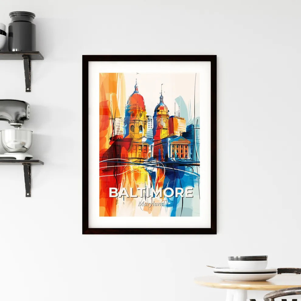 Vibrant Baltimore, Maryland Framed Print