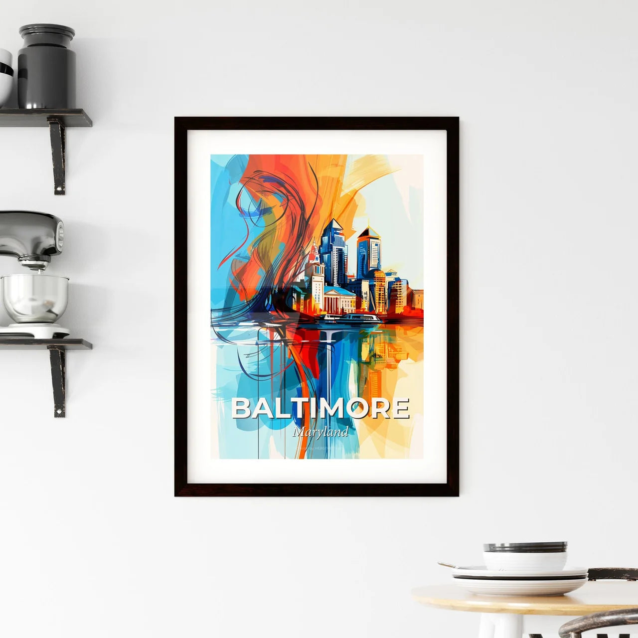 Vibrant Baltimore, Maryland Framed Print