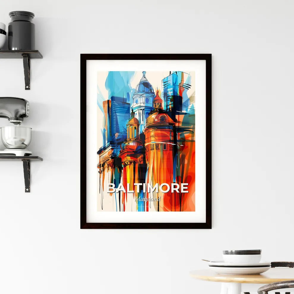 Vibrant Baltimore, Maryland Framed Print