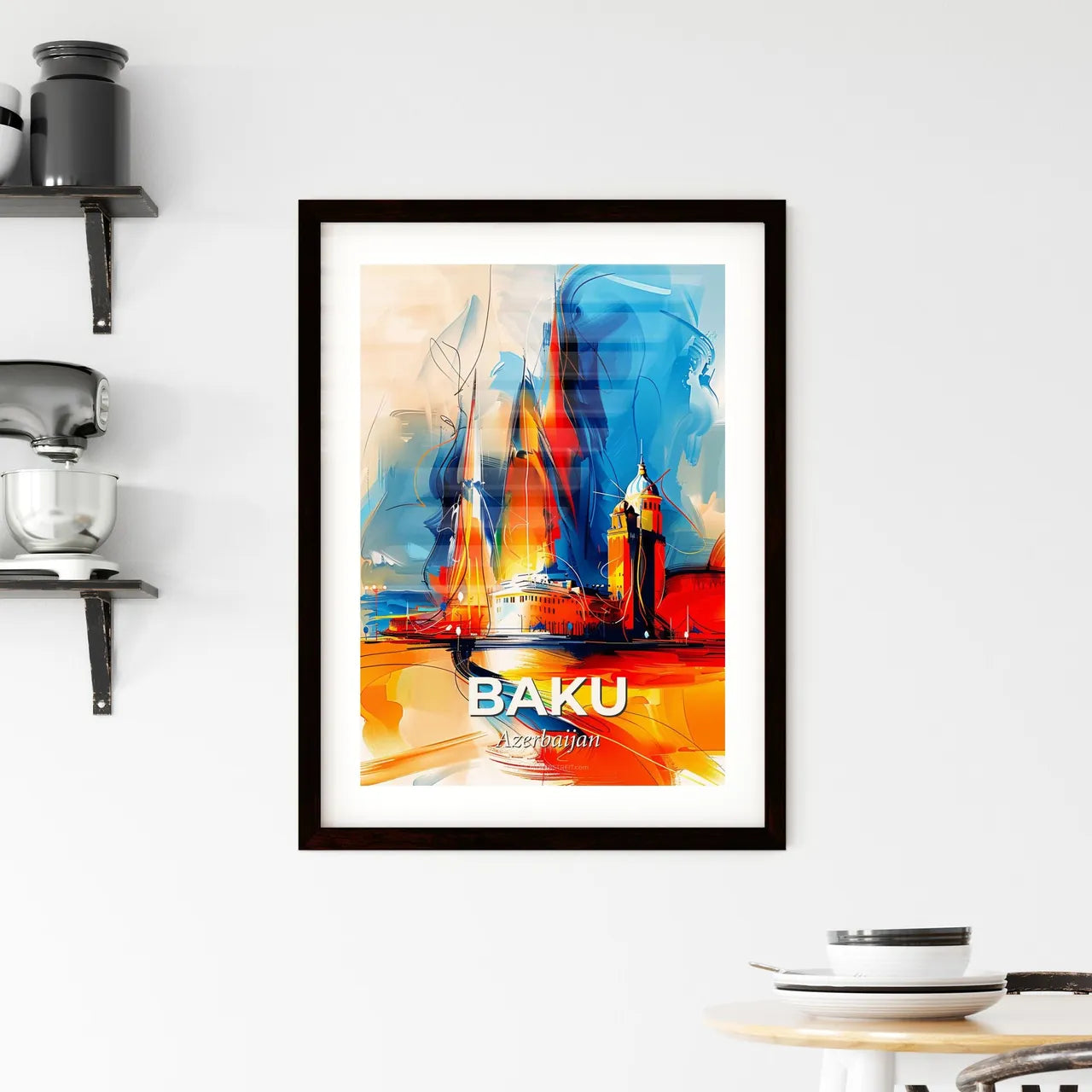 Vibrant Baku, Azerbaijan Framed Print