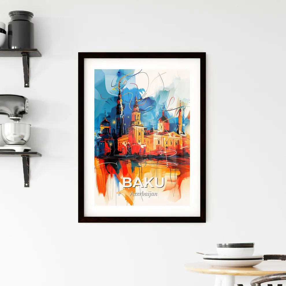 Vibrant Baku, Azerbaijan Framed Print