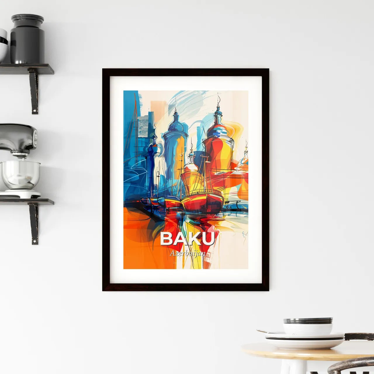 Vibrant Baku, Azerbaijan Framed Print