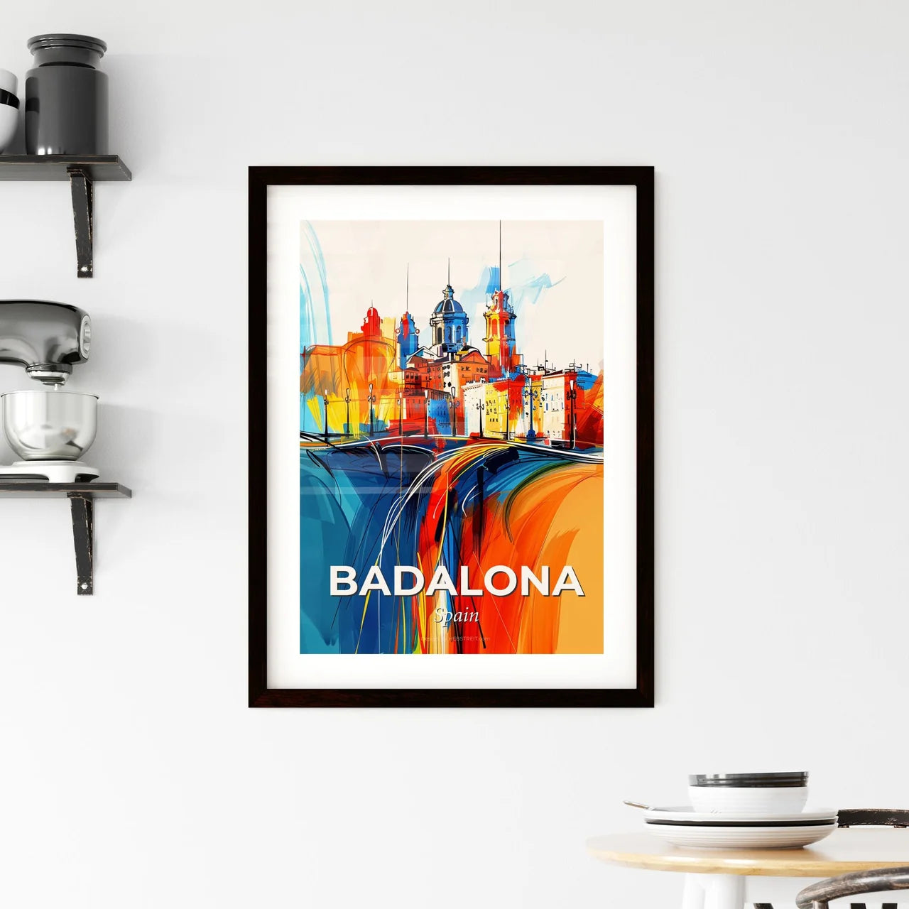 Vibrant Badalona, Spain Framed Print