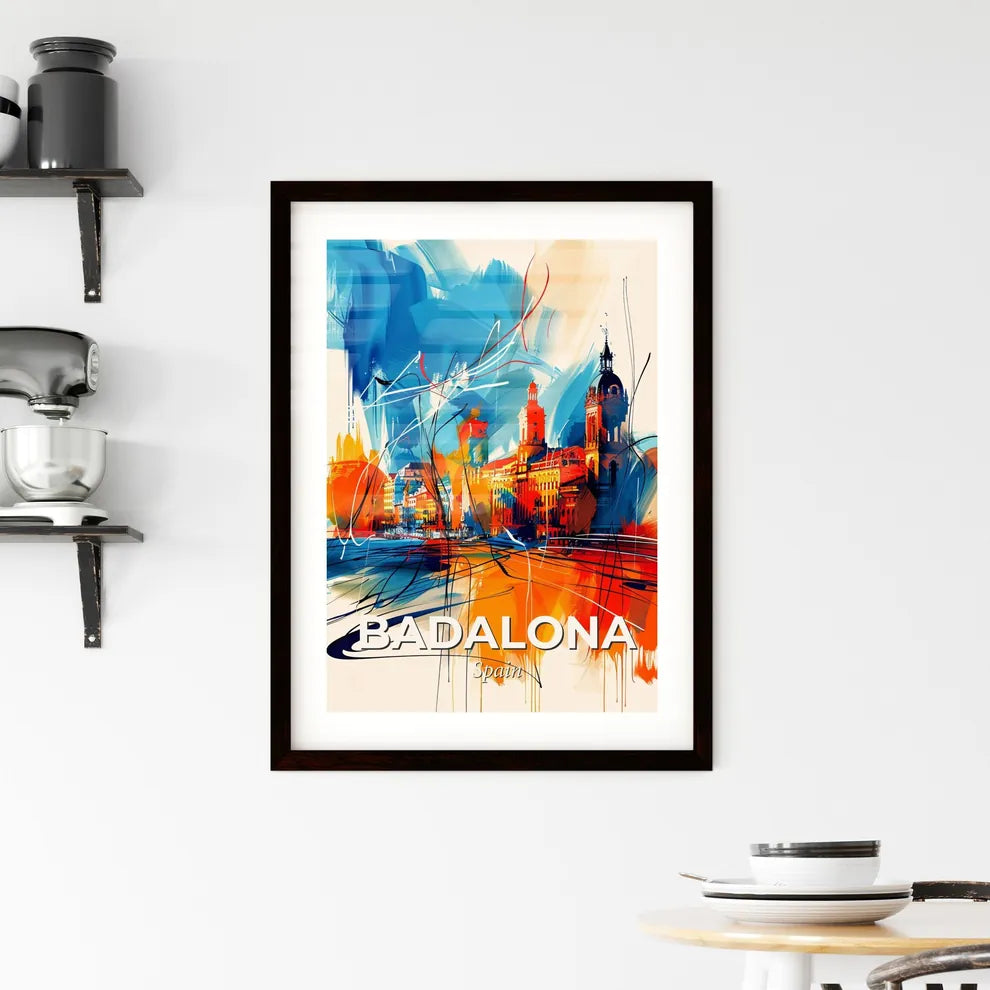 Vibrant Badalona, Spain Framed Print