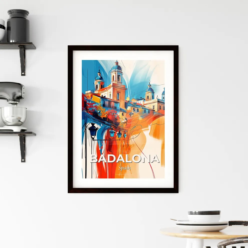 Vibrant Badalona, Spain Framed Print