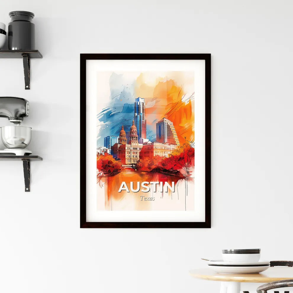 Vibrant Austin, Texas Framed Print