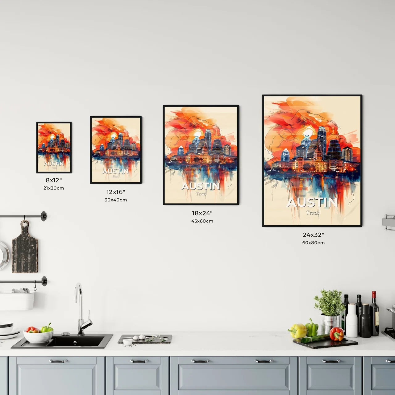 Vibrant Austin, Texas Kitchen Art
