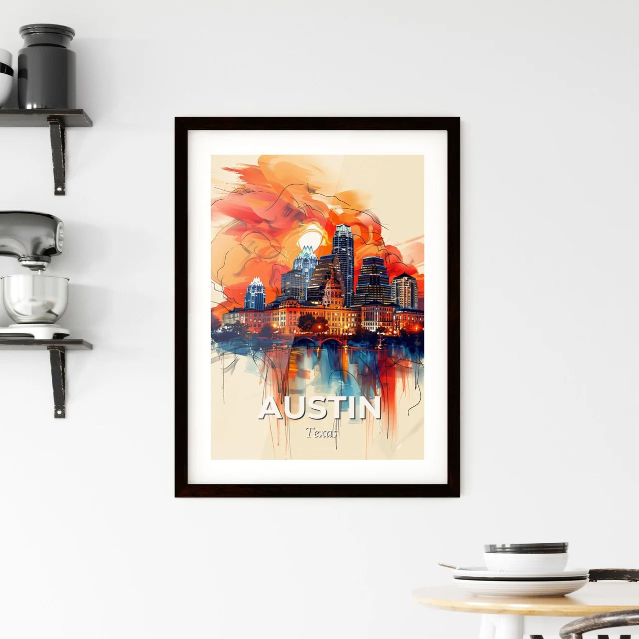 Vibrant Austin, Texas Framed Print