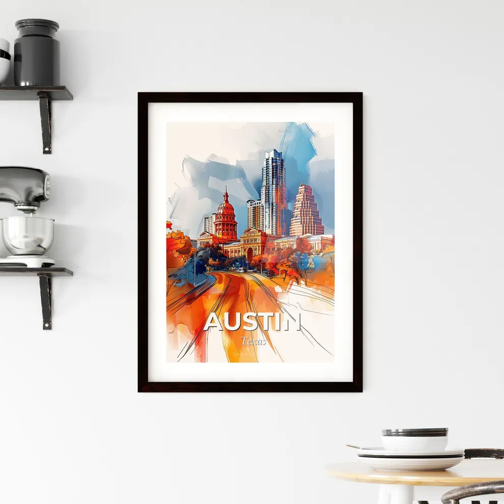 Vibrant Austin, Texas Framed Print