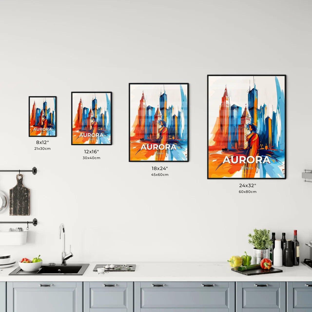 Vibrant Aurora, Illinois Kitchen Art