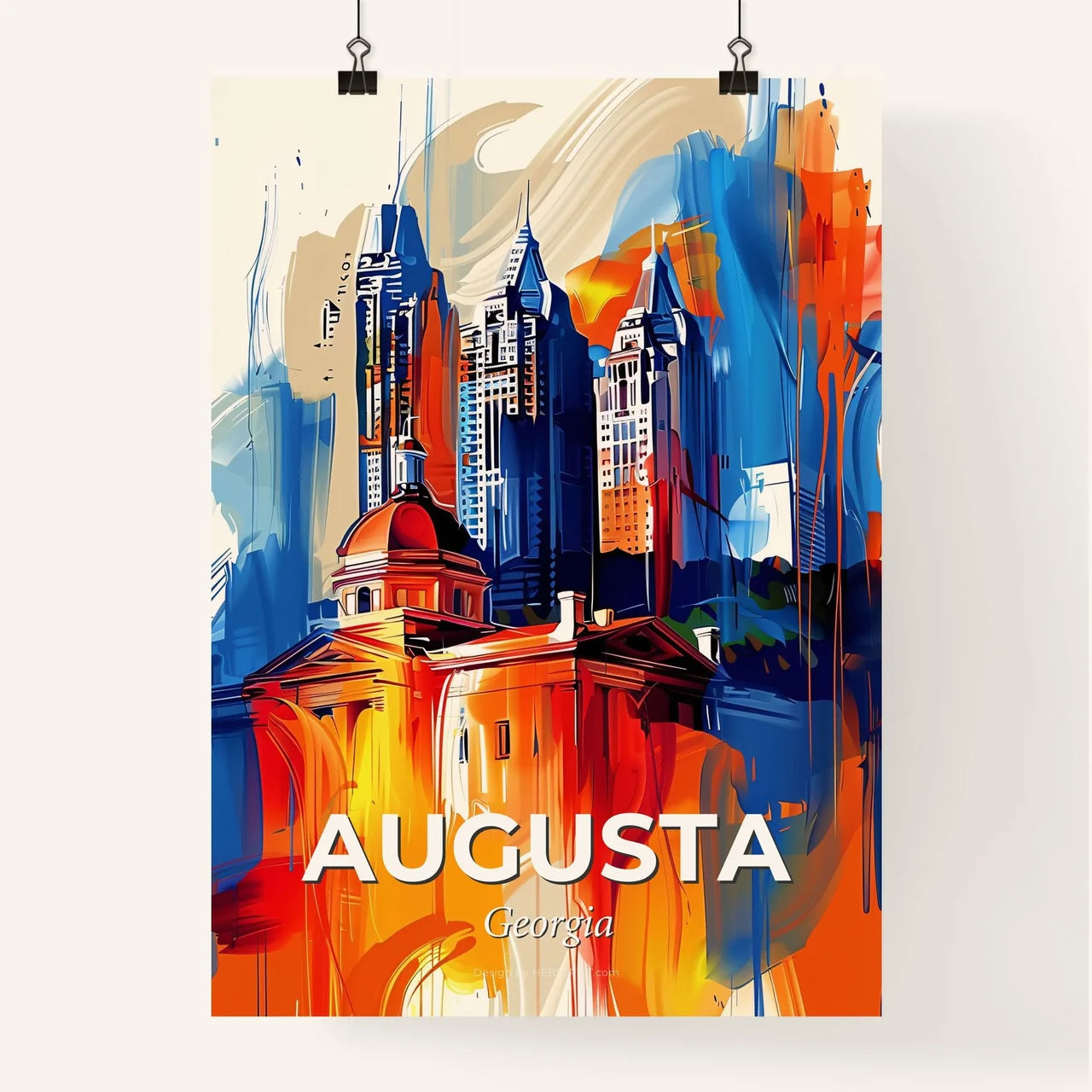 Vibrant Augusta, Georgia Poster
