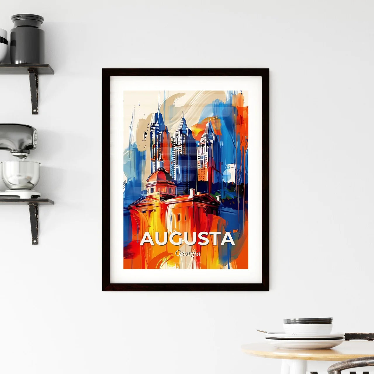 Vibrant Augusta, Georgia Framed Print