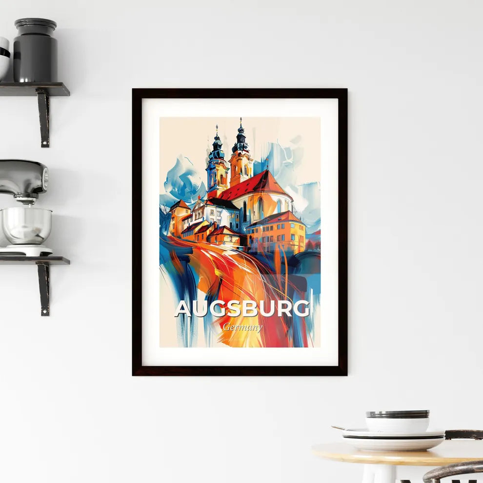 Vibrant Augsburg, Germany Framed Print