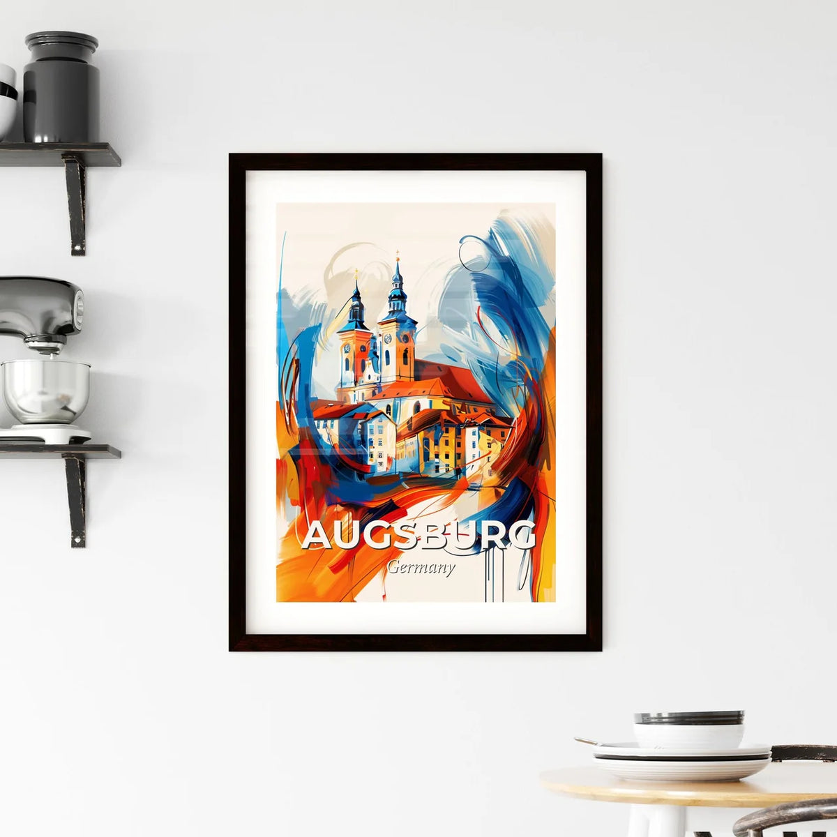 Vibrant Augsburg, Germany Framed Print