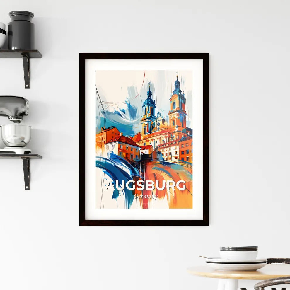 Vibrant Augsburg, Germany Framed Print