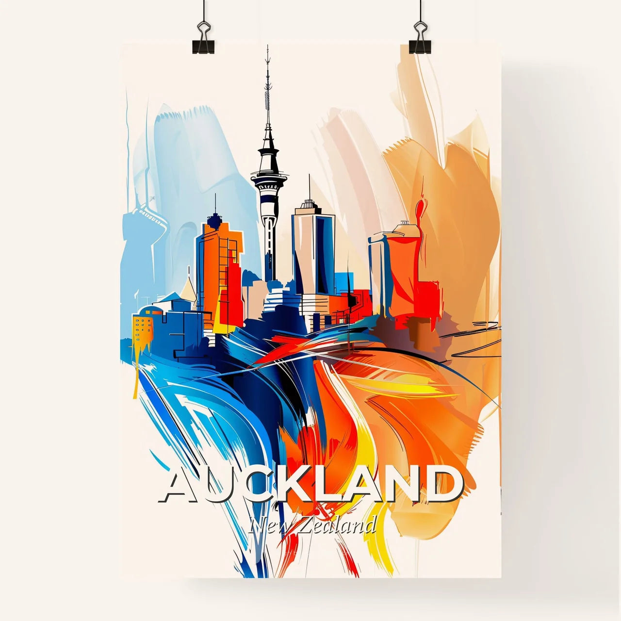 Vibrant Auckland, New Zealand Poster