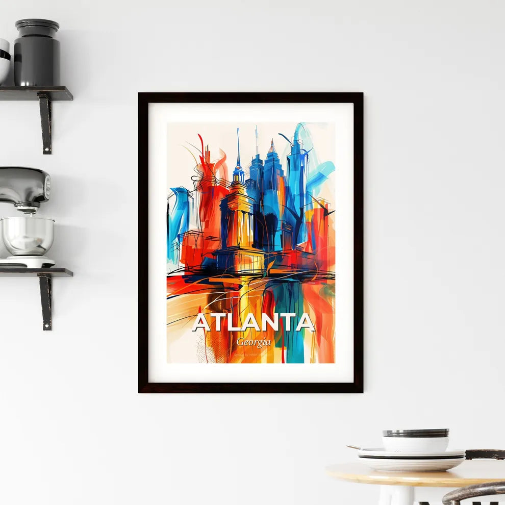 Vibrant Atlanta, Georgia Framed Print