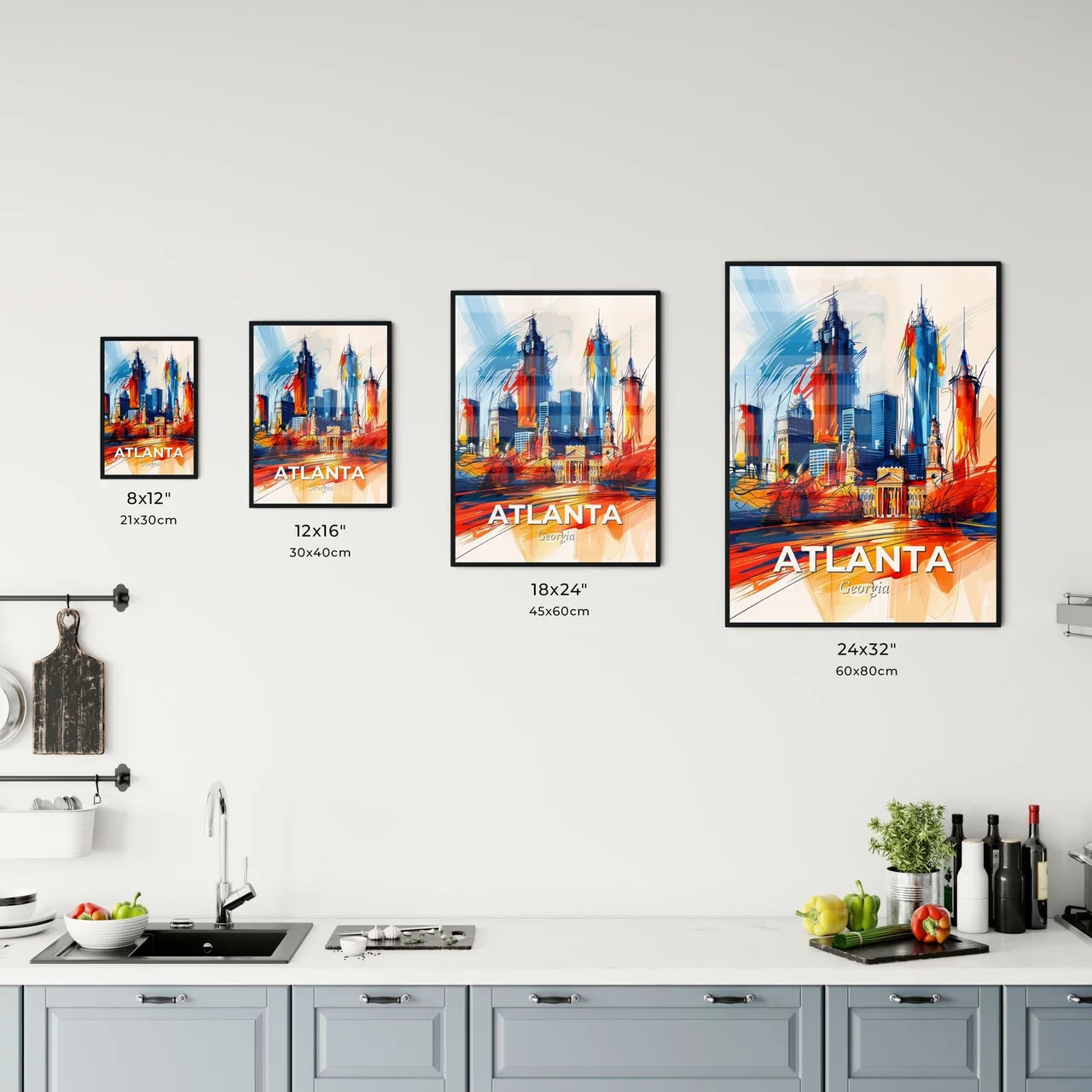 Vibrant Atlanta, Georgia Kitchen Art