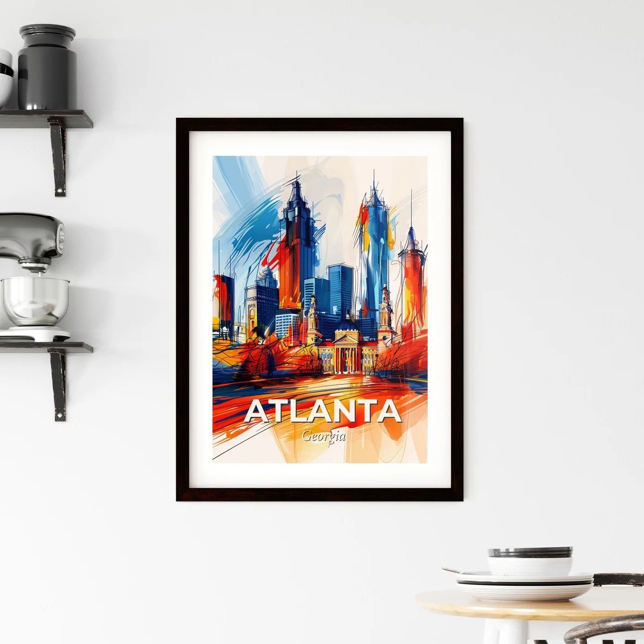 Vibrant Atlanta, Georgia Framed Print