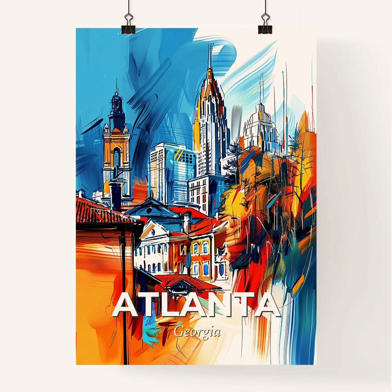Vibrant Atlanta, Georgia Poster