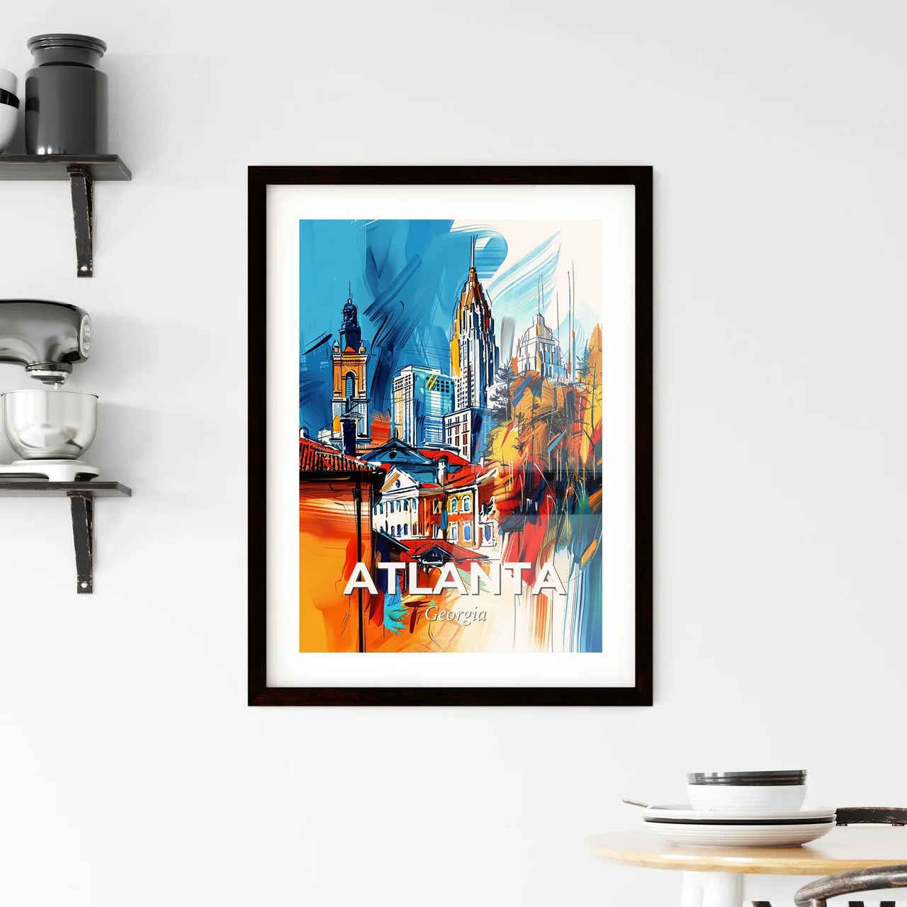 Vibrant Atlanta, Georgia Framed Print