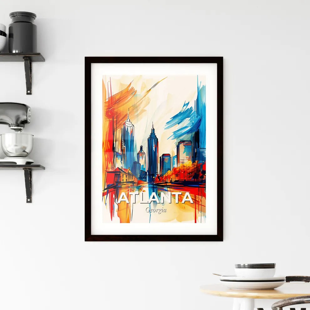 Vibrant Atlanta, Georgia Framed Print