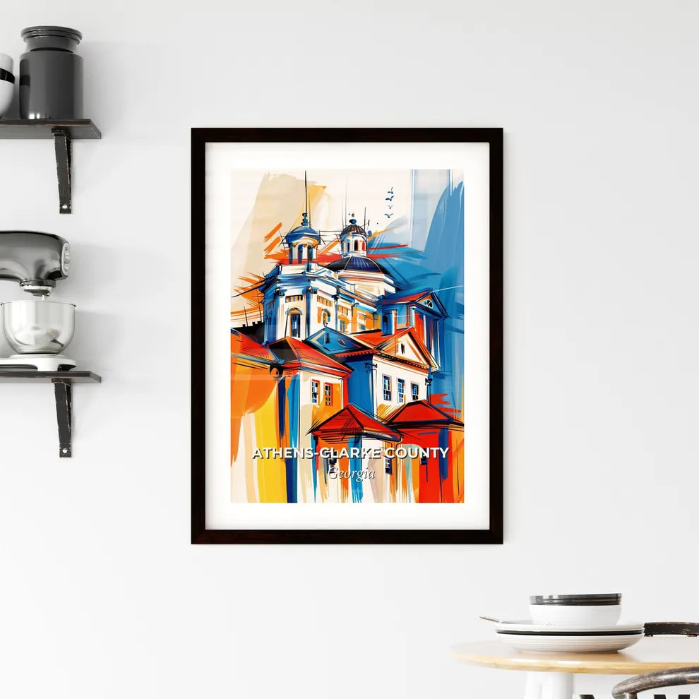 Vibrant Athen Framed Print