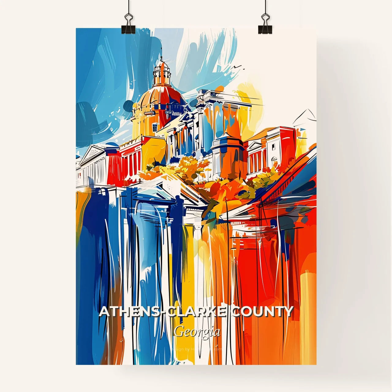 Vibrant Athen Poster