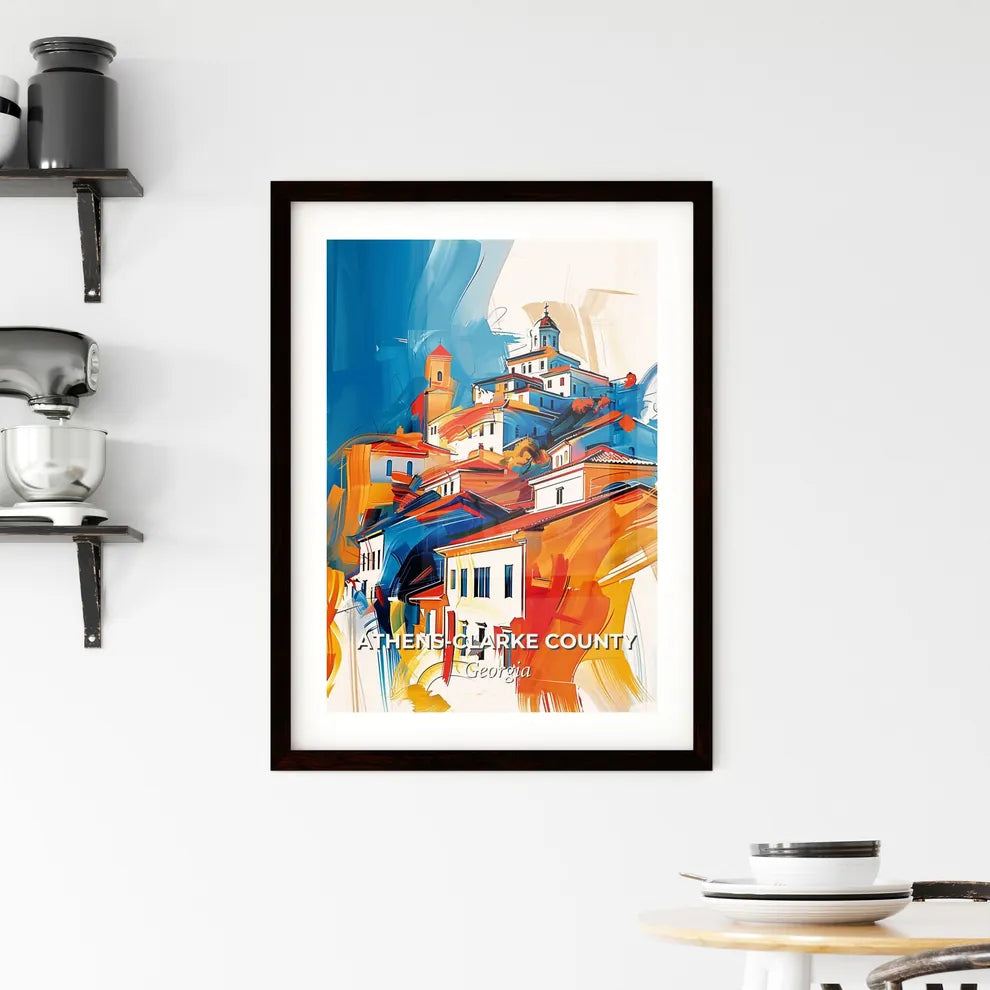 Vibrant Athen Framed Print