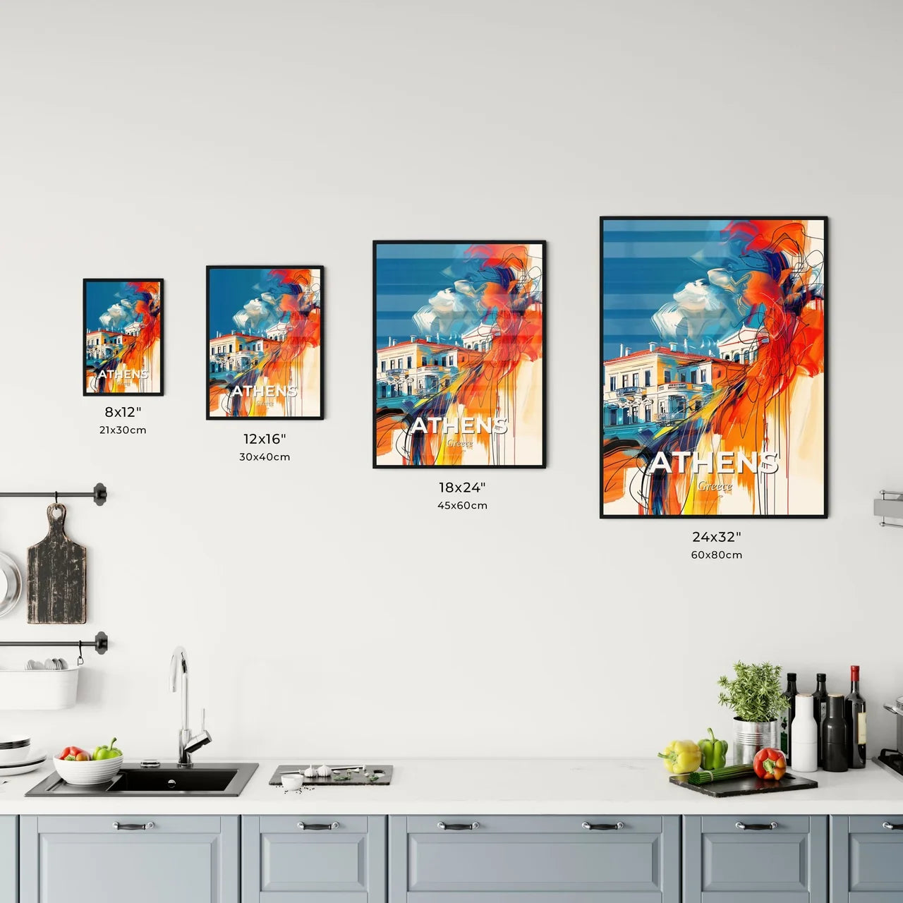 Vibrant Athens, Greece Kitchen Art