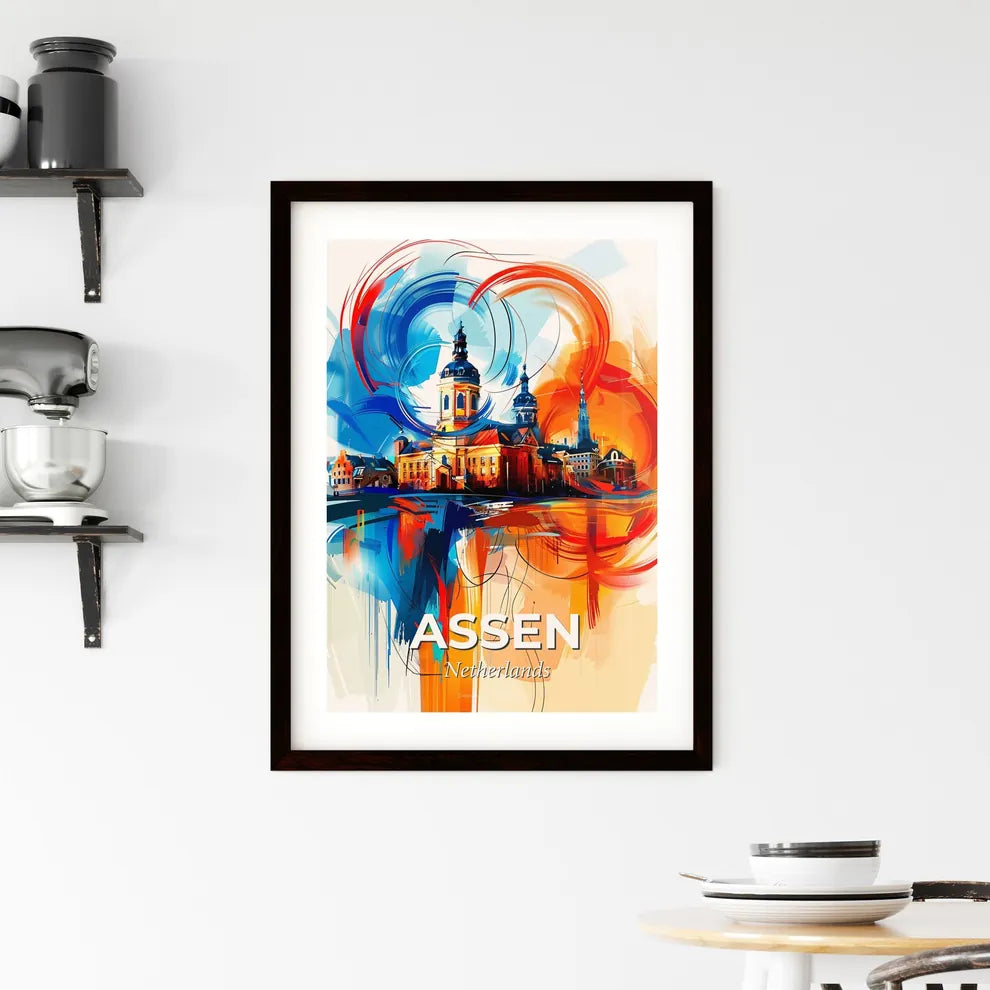 Vibrant Assen, Netherlands Framed Print