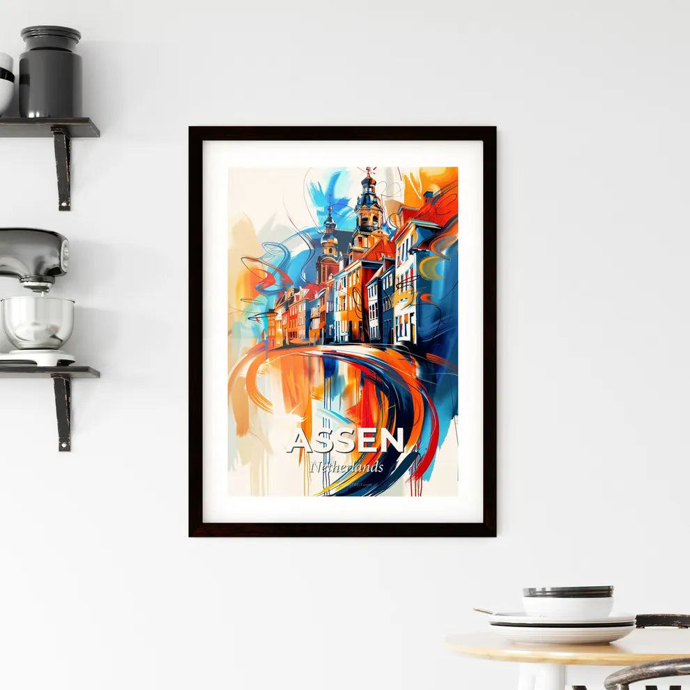 Vibrant Assen, Netherlands Framed Print